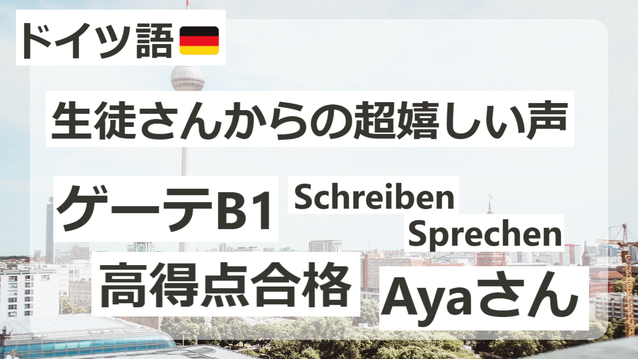 ゲーテB1試験に83%で合格した私の試験対策＆ドイツ語勉強法