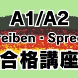 【ゲーテ｜telc】ドイツ語試験 A1/A2 Schreiben・Sprechen 1回集中合格講座【個別｜オンライン｜マンツーマン｜ドイツ語勉強｜ゲーテ・telc試験対策合格実績多数】